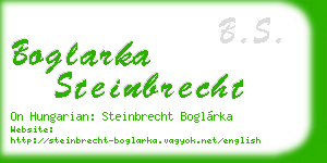 boglarka steinbrecht business card